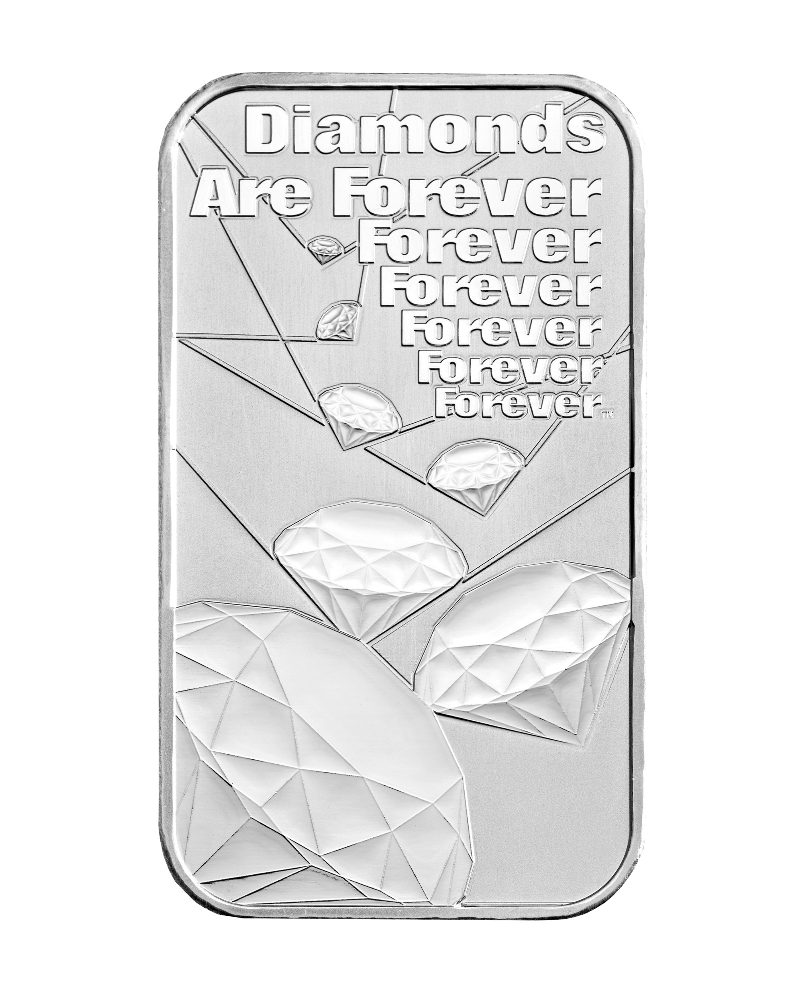 James Bond Diamonds Are Forever Minted 1 oz Silver Bar